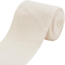 1롤 5m 헤링본 리본 빈티지 화이트 면 리본 의류 가방 공예 데코레이션 80mm 폭