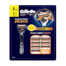 질레트 프로글라이드 파워 면도기세트 면도기 + 날 8개, 1개