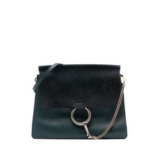 끌로에 중고 2016 미디엄 카프스킨 앤 스웨이드 페이 크로스 백