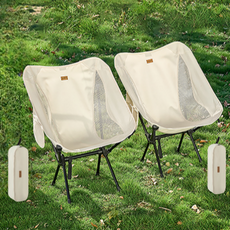꿈보 미니 캠핑의자 경량체어, 2개, 아이보리