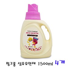 LG베비언스 핑크퐁 섬유유연제, 1.5L, 4개