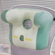 【限時 特惠】午睡枕 趴睡枕 腰靠枕, 綠色恐龍,25*25公分【學生專用】