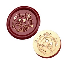 Sealing Stamp Head Wax Stamp Head Emboss Sealing Brasses Scrapbooking Stamp Head, HLJ12, 5AC614950_LJY, 1개