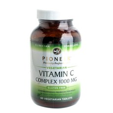 Pioneer Nutritional 維他命C複合物1000mg素食錠, 60入, 1個