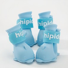 히피독 魚形狗狗防水鞋, 藍色, 1個