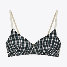 YES 타탄체크 삼각 브라렛_그린