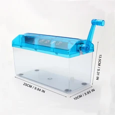 A6 휴대용 미니 종이 분쇄기 전기 USB 배터리 작동 문서 홈 오피스를위한 절단 도구, 02 blue A4