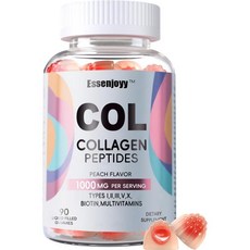 Liquid Filled Collagen peptides Gummies for Women & Man 1000mg with biotin Vitamin C E-Sugar Fre, 1개