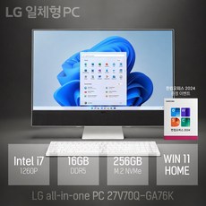 LG전자 2022 올인원 27V 코어i7 인텔 12세대, 스노우화이트, 16GB, 256GB, WIN11 Home, 27V70Q-GA76K