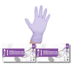 세이토리 식품용 다용도 니트릴장갑 100p, 2개, XS, 연보라
