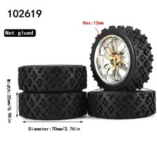 YSIDO 1/12 1/14 버기 타이어 휠 림 HSP 94177 Wltoys 144001 124018 124019 124017 124016 RC 자동차 12mm 육각 4 개, 102619