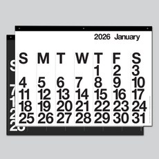 북유럽 인테리어 오드캘린더 대형달력 벽걸이 선물용 감성달력 (3월-12월) 꼭꼬핀 2개 묶음 패키지