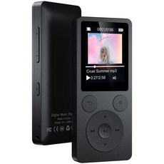 ODEJOI 64GB MP3 Bluetooth 5.3 microSD 플레이어 자동 재접속 내장 스피커 탑재디지털, 상세페이지 참조, 상세페이지 참조