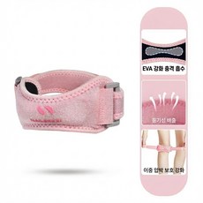 ZHEYE 슬개골 밴드형 무릎보호대 땀흡수 통기성 압박 보호대, 핑크색, 2개