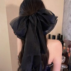 프렌치 빅사이즈 롱 리본 머리핀 헤어핀 셀프웨딩 헤어액세서리
