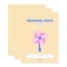 인디고어린이 초등 우리학교 고학년 좁은칸 독서기록장, 옐로우 세트, 옐로우, 3개