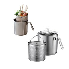 컴팩트 디자인 냉장 보관 식기세척기 가능 3중 바닥 스테인리스 조리용 거름망 포함 냄비 세트, 1개