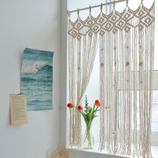 케이트가든 마크라메 문발 가리개 커튼 공간분리 가림막 도어커튼, A타입 (70x100)