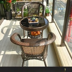 티테이블 세트 엔틱 테이블 테라스 원형 발코니 야외용