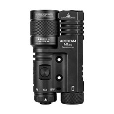 ACEBEAM M1 2.0 Terminator 手電筒 3900流明 1620米射程 紅光, 黑色_冷白光, 1個