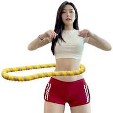 핏커스 다이어트 스프링 훌라후프 홈트, 1개, 옐로우, 1300g