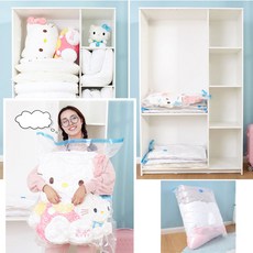 의류 옷장수납함 이불 압축팩 옷정리 보관 여행용, 압축팩극소 투명 50X40, 1개, 1개입