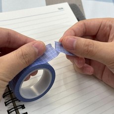 폴꾸 다꾸 라인 체크무늬 종이테이프 퍼플 마스킹 마테, 단품, 1개