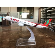 모형 비행기 다이캐스트 대한항공 아시아나 진에어 제주에어 대통령 전용기 에어버스 A380 B737 보잉 피규어 굿즈 모음, 1개, 티웨이B747(16cm)