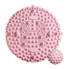 天天GO 腳印指壓板 凸點筋膜球組合 磁石指壓板 超慢跑指壓板 腳底按摩 55公分指壓板 超慢跑墊 有氧運動, 升級貼合足部【櫻花粉】+凸點筋膜球, 1個