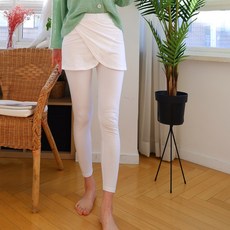 디아미뇽 여성용 튤립 랩 치마 레깅스