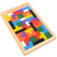 가온로그 원목 테트리스 퍼즐 원목도형퍼즐