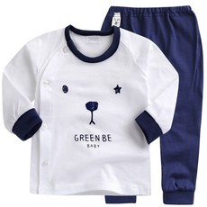 그린베베 국내생산 영유아 봄여름용 땡별이 쟈가드내의(긴팔)