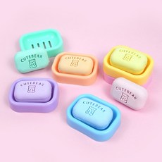 핑크풋 비누 지우개 6종 세트, 혼합색상, 1세트