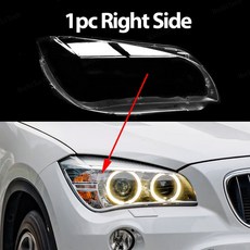 X1 BMW 커버 램프 케이스 쉘 E84 전등갓 자동차 호환 헤드라이트 2010 보호 전조등 2015 유리, 1pc Right Side, 1개