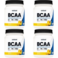 뉴트리코스트 고흡수 BCAA 파우더 파인애플, 4개, 738g