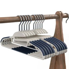 多功能防滑衣架 加寬肩部設計 衣物不變形 節省空間, 孔雀藍10入