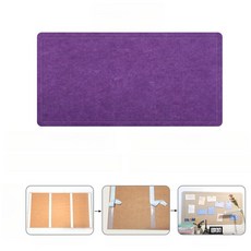 펠트보드 게시판 알림판 공부방 벽면꾸미기 부착식 화이트, 바이올렛