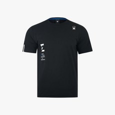 스파이더 남성 유로스포츠 모노그램 로고 반팔 티셔츠 SPJMCNRS222MBLK 144425