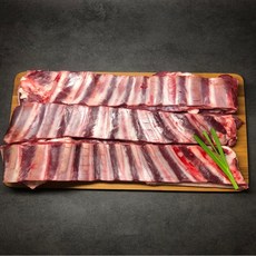 산초원흑염소 국내산 뼈없는 흑염소고기 염소고기 부위별(갈비/목살/앞다리살/뒷다리살/등심/배받이살), 1kg, 1개, 갈비+사골육수2팩