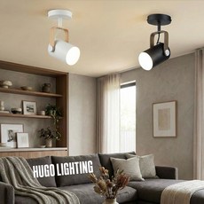 雨果燈飾 投射燈 雙燈/3燈/4燈 軌道燈, 1個, 單燈(圓底座),黑色