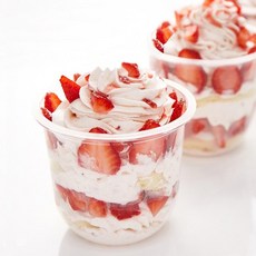 일회용 디저트 컵 50개 세트 PET 투명 아이스크림 용기 배달 뚜껑, G. 500mL뚜껑+포크스푼50세트