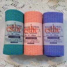 [신박한 잡화] 일본 샤워타올 부드럽고 까실한 에스테 샤워타올 2P 목욕용품 색상랜덤, 랜덤발송, 1개입, 2개