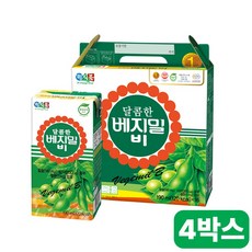 [청년의희망] 정식품 베지밀 달콤한 베지밀 비 B 두유, 64개, 190ml