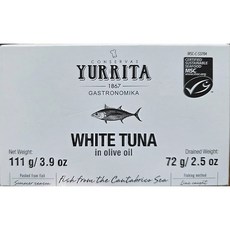 YURRITA 화이트 튜나 인 올리브오일 캔, 111g, 1개