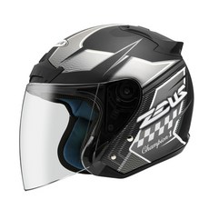 瑞獅 ZEUS ZS-609 I18 3/4安全帽 內襯全可拆洗 多款顏色可選 守護您的騎行安全, 消光黑 / 銀,XL, 1個