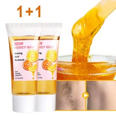 허니 왁스 셀프 왁싱 키트 수염 겨드랑이 팔다리털 리무버 제모젤, 2개, 50ml