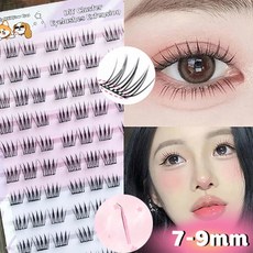 WHH 3초 풀없이 붙이는 노글루 속눈썹7-9MM 대용량 90모, 1개, 블랙