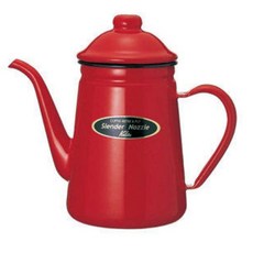Kalita 1000ml 手沖壺 細口壺 琺瑯壺 紅色, 1個, 1L