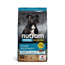 紐頓 Nutram T25 無穀全能 鮭魚+鱒魚 潔牙 全齡犬 狗飼料, 1個