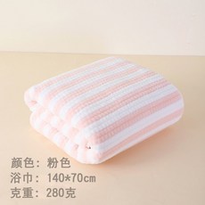 佳之運 加大加厚吸水浴巾毛巾, 1個, 條紋粉：單人1條浴巾 新款玉米粒 ,佳之運高效抗菌標準 旂艦品質